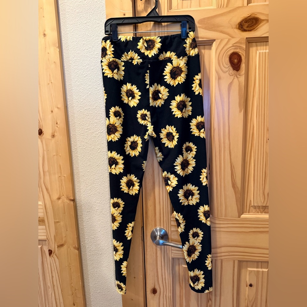 Sunflower Print Leggings
